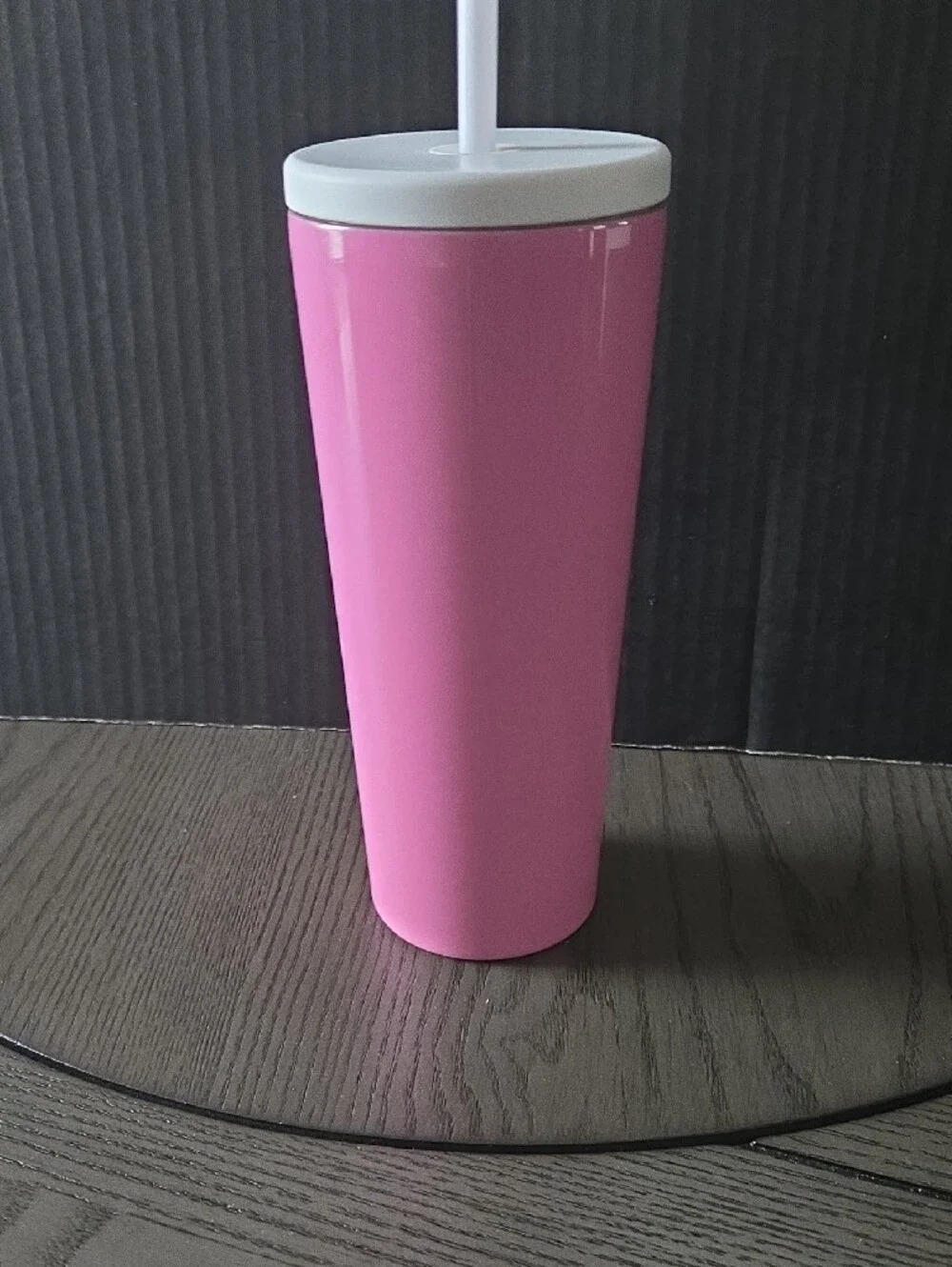 Pink Tumbler Cup with Straw - 